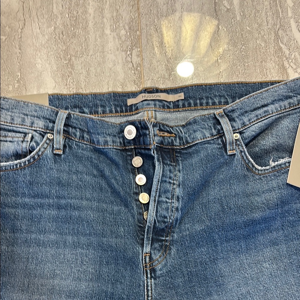 Hudson Jeans Blue Flare Wide Leg Denim